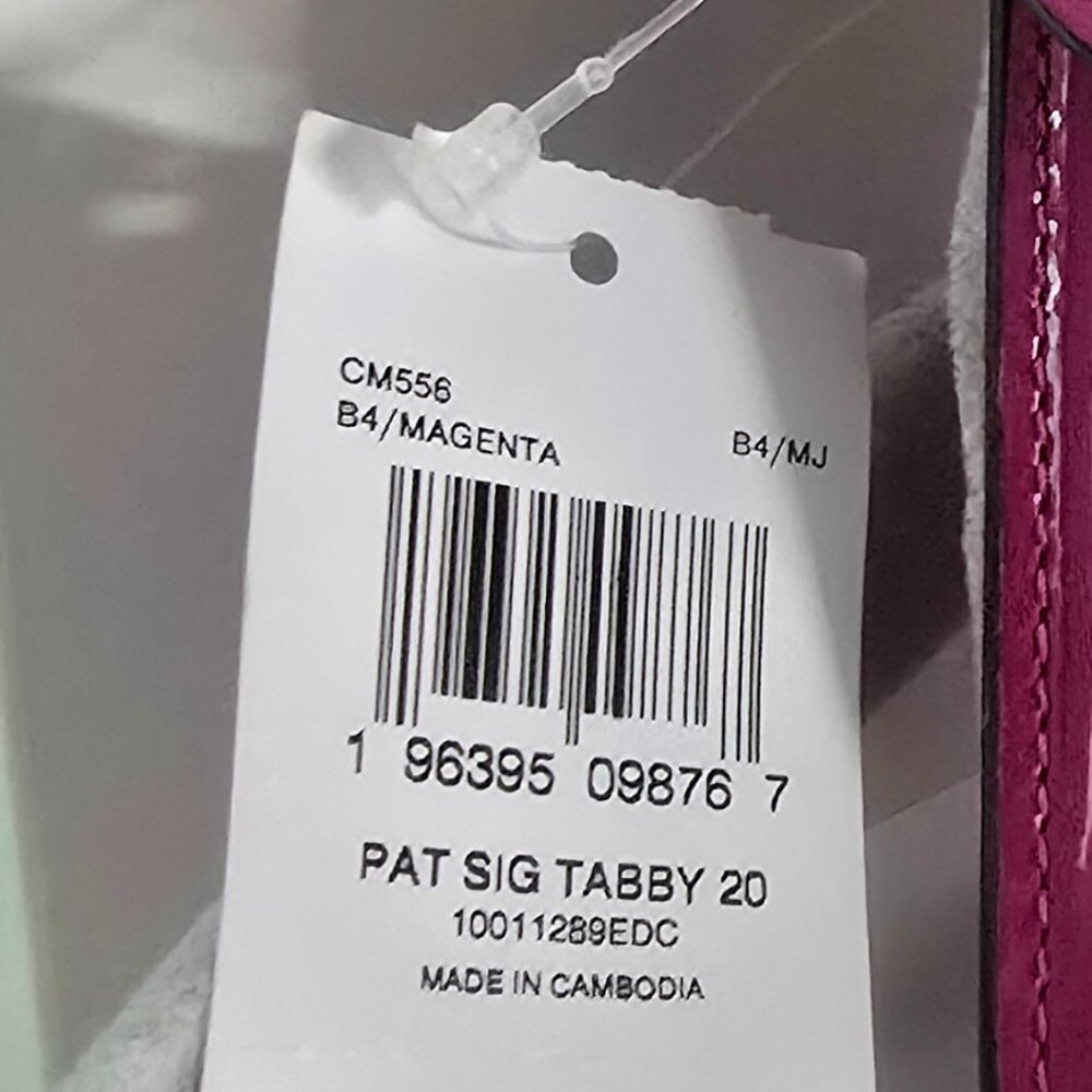 SOLD- Coach Tabby 20 in Signature Patent Leather Magenta - Picture 8 of 8